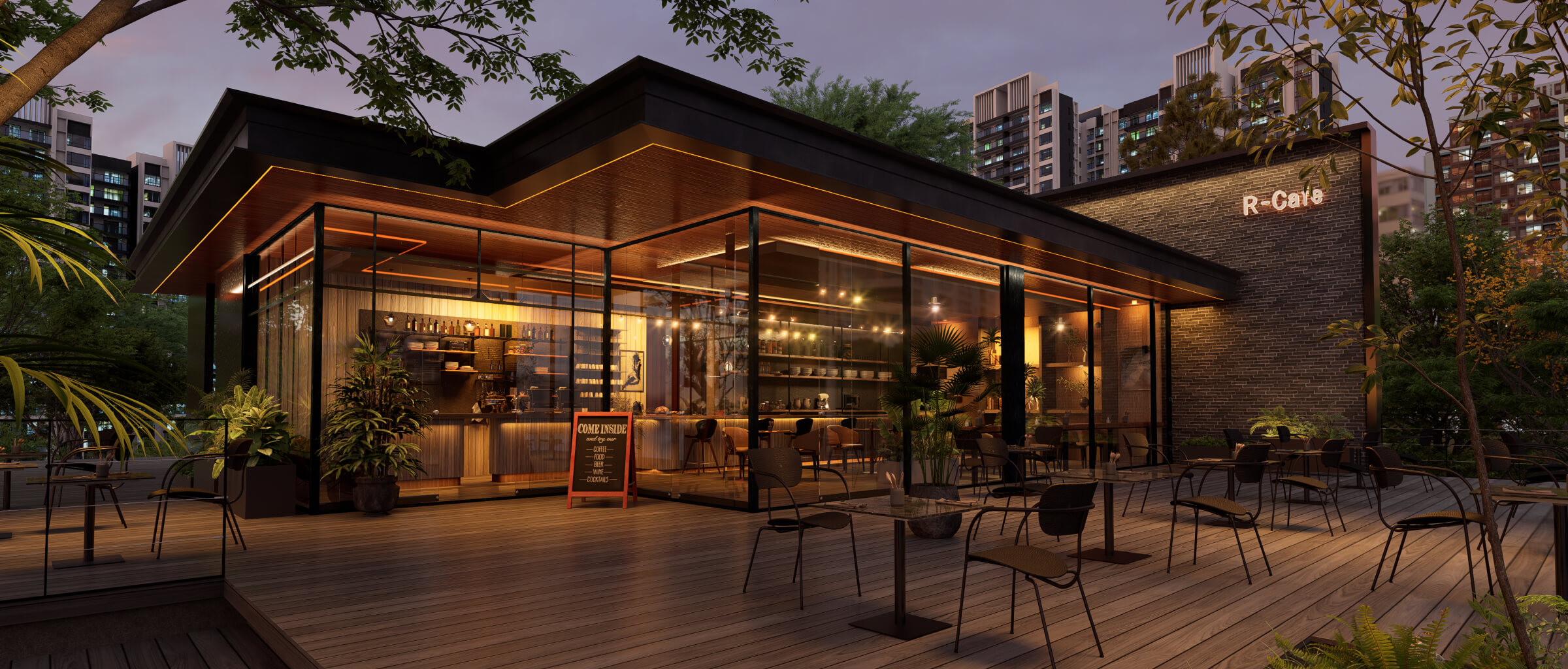 設備・什器データと、建築パース作成機能のイメージ画像